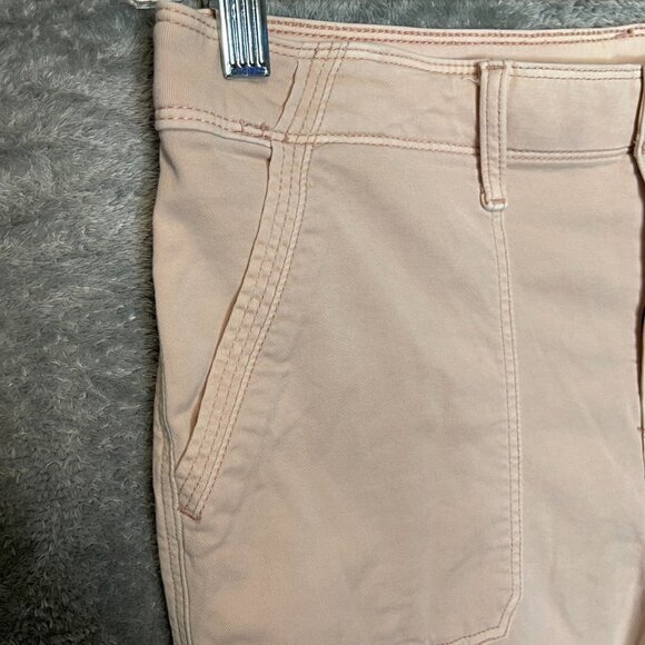 Chicos 1 Women Embroidered Utility High Rise Straight Leg Ankle Pants 8 Pink - Picture 5 of 12